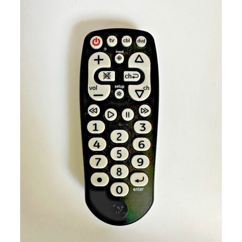 GE 25040 Universal Remote Control w Oversized Buttons - TV, Cable & DVD - WORKS